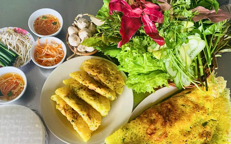 bánh xèo rau rừng tây ninh